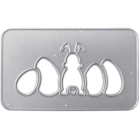 Pochoirs en métal pour scrapbooking, cartes de Pâques et loisirs créatifs – Formes d’œufs de Pâques et de lapins – Découpage précis et réutilisable