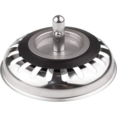 Bouchon Evier - Acier Inoxydable - Diamètre 79 mm - Pour Cuisine et Salle de Bain - Lot de 2 (1/4)