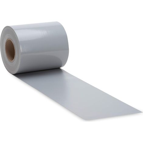 Bande brise-vue en PVC opaque pour clôture à double fil – Rouleau de brise-vue gris clair 0,19 x 35 m – Opaque, coupe-vent et brise-vue – Panneau de clôture 630 g/m² avec 28 rails de serrage (1/5)