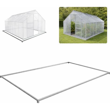 Fondation serre de jardin 496x251x12 cm - cadre acier galvanisé