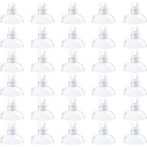 100pcs Clear Aquarium Suction Cups for Fish Tank (5x25mm), Aquarium Pump Suction Cups with Tube Holder Clips Clamps for Aquarium Fish Suction Cups Air Pump (1/5)