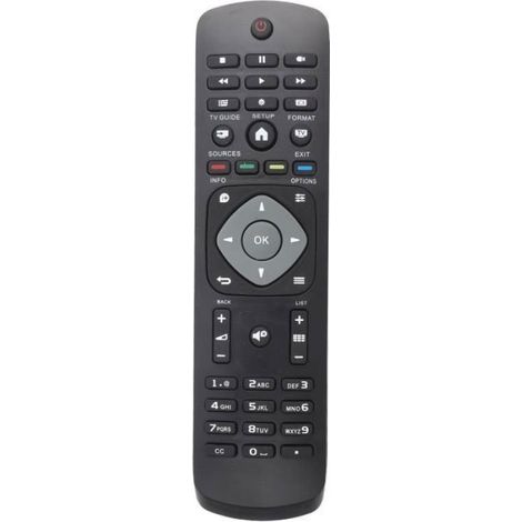 Télécommande universelle - Philips - Smart TV - Compatible LCD LED Plasma - Noir - Remplacement (1/4)