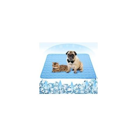 Tapis rafraîchissant pour chien et chat 70 x 56 cm – Soie glacée auto-refroidissante – Lavable, réversible, respirant (1/5)