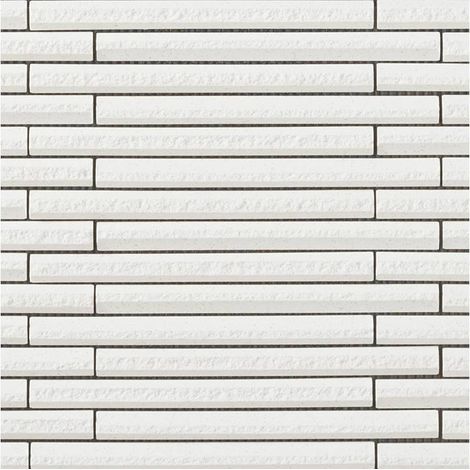 Mosaïque de grès cérame Zen INAX HOSOWARI BORDER - White boîte de 1 m2 - Blanc - boîte de 1 m2