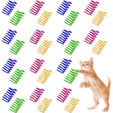40 Stück (4 Farben) Spielzeugfedern für Katzen, Katzenspielzeug mit Feder, geeignet für Katzen und Kätzchen, Feder-Katzenspielzeug ist ein gutes Geschenk für Ihre Katze (1/5)