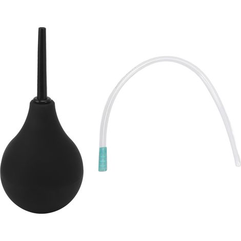 Kit de lavement en silicone noir 224 ml avec tuyau à usage unique pour femme, nettoyant anal anti-constipation (1/5)