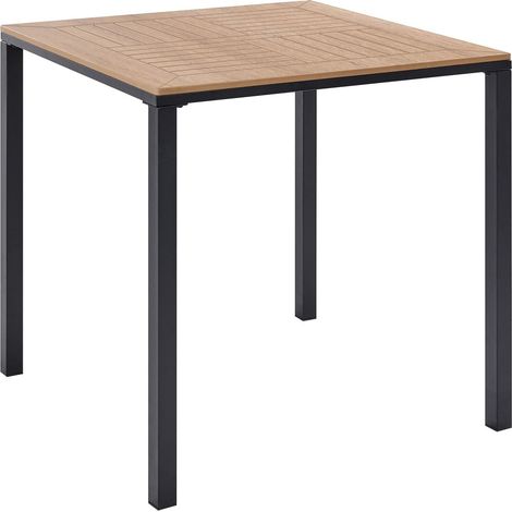 Gartentisch LEVANTO 80 cm 80 cm Metall Schwarz (1/5)