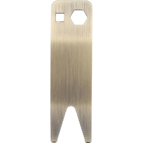 Clé multifonction en acier inoxydable pour guitare et basse, règle de truss rod, tourne-bouton et douille, doré (1/5)