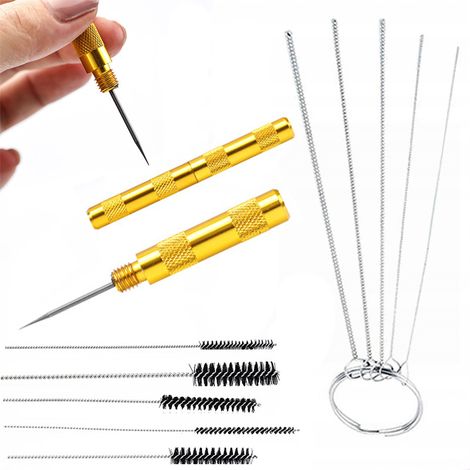 Rosfix Detergente per pistole per vernice metallica 5 pz. + Punzone Rosfix Gold per la pulizia della pistola di verniciatura + Punzone Gold per la pulizia