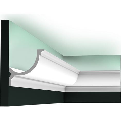 Orac – Corniche décorative C902 – Moulure en polyuréthane – Dimensions L200 x H10,3 x P10,3 cm – Peinture recommandée pour protection UV (1/7)