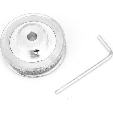 Poulie synchrone 2GT 60 dents, alésage 5/6.35/8/10/12mm pour courroie crantée 6mm de largeur, compatible 8mm (1/5)