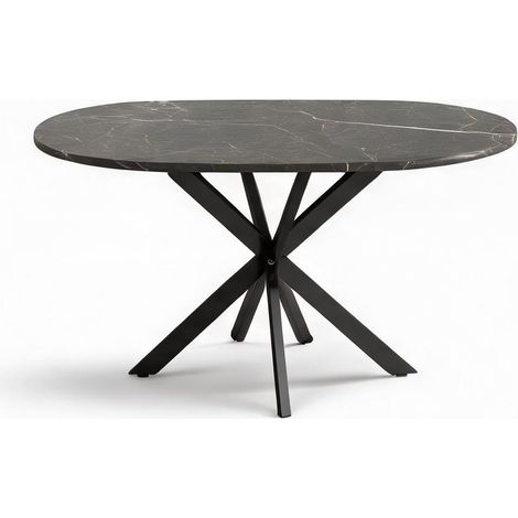 Table de salle à manger en mDF acciaio 135 x 100 x 75 cm (1/5)