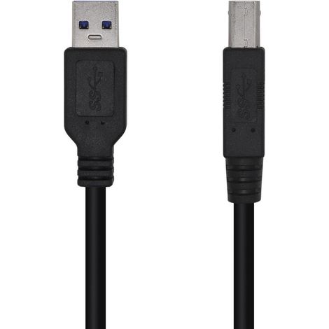 Cable USB Aisens Negro 2 m (1 unidad) (1/3)