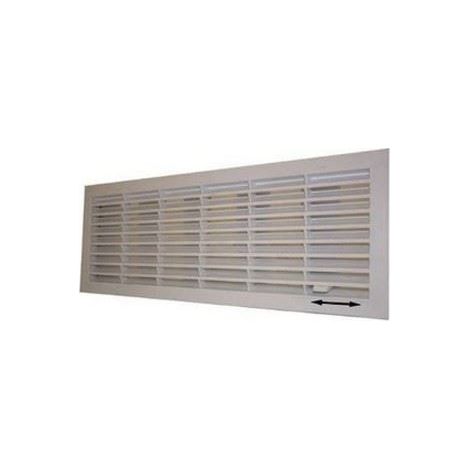 Grille de ventilation Blanche 132x338 intérieur, verrouillable/ obturable (1/2)