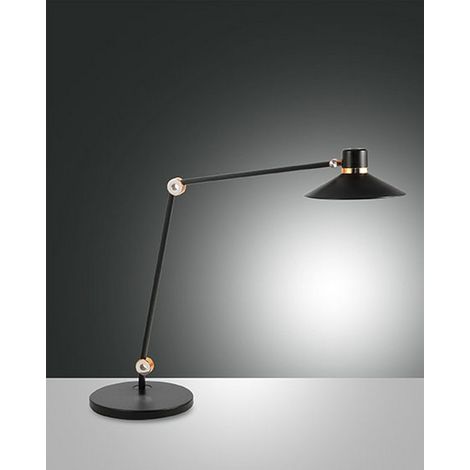 PANAREA LAMPADA DA TAVOLO NERO A LED CCT 3000K - 4000K - 5000K - 6000K- 10W - 1020 lm DIMMERABILE AL TOCCO (1/2)