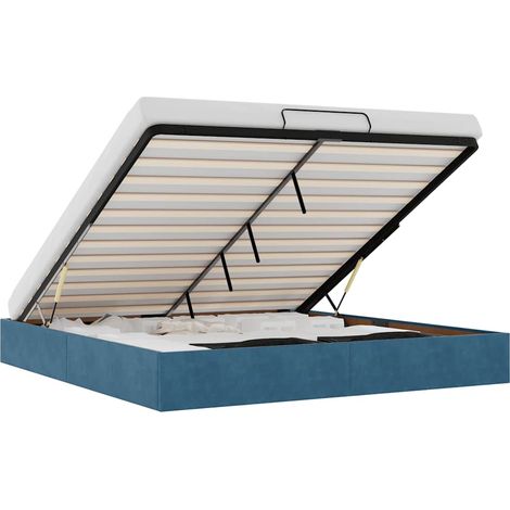 Estructura de cama otomana sin colchón azul oscuro 180x200 cm vidaXL (1/5)