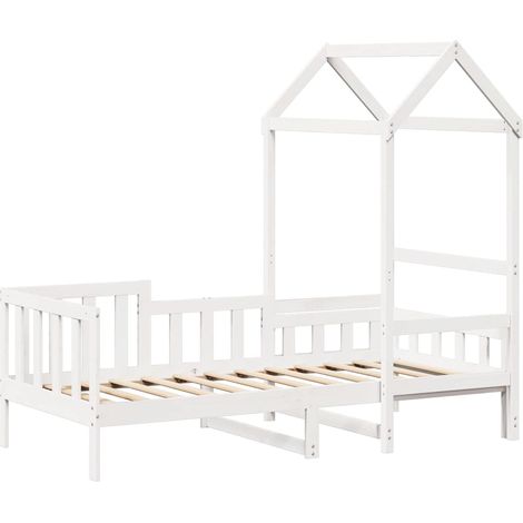 Sofá cama madera maciza de pino blanco 80x200 cm vidaXL