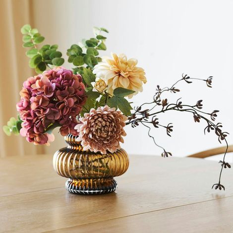 Petit vase en verre marron design