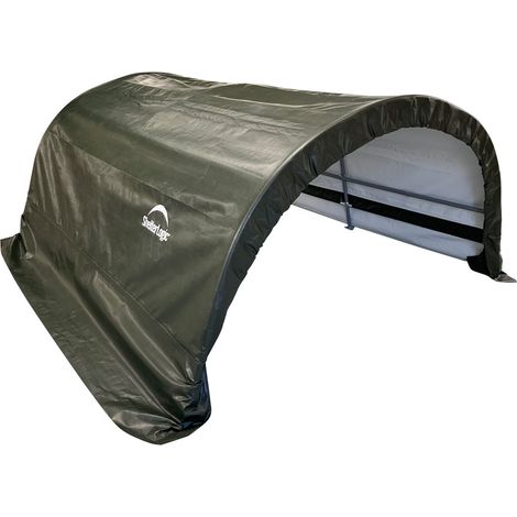 ShelterLogic Folien Weidezelt Zeltgarage Run-In-Shed  Grün  300x260x150 cm (1/5)