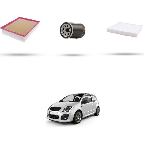 Kit tagliando 4 filtri compatibile con Citroen C2 1.1 I 44kw dal 2003 (1/5)