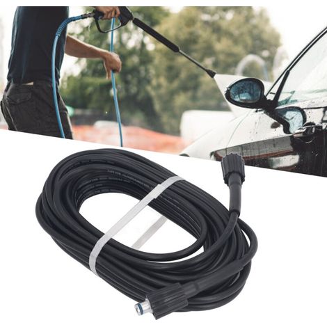 Tuyau de Nettoyage Haute Pression 15m pour Laveuse à Pression, Flexible Résistant avec Raccord M22-14mm Idéal pour Jardin et Usage Domestique-KZQ (1/5)