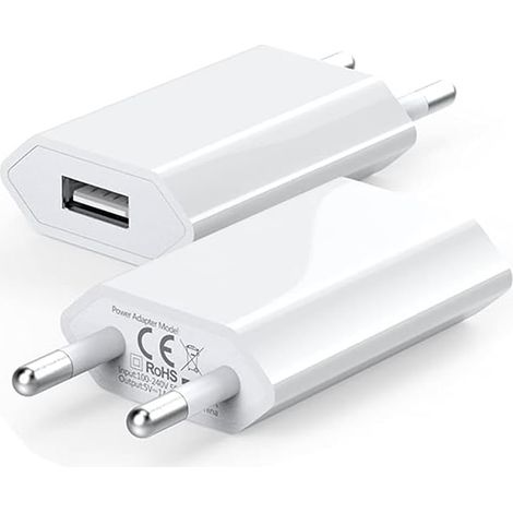 (2 Pack) USB Wall Power Charger 5V 1A Universal Plug Adapter Compatible with i Phone XS Max XR X 8 7 6 6s 5S Plus, I Pad Mini, I Pod, Android, Xiaomi, Samsung, Huawei (1/5)