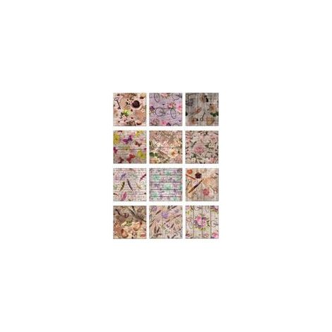 Sticker - Papiers Anciens Motifs Vintage - 1 planche 65 x 85 cm (1/4)