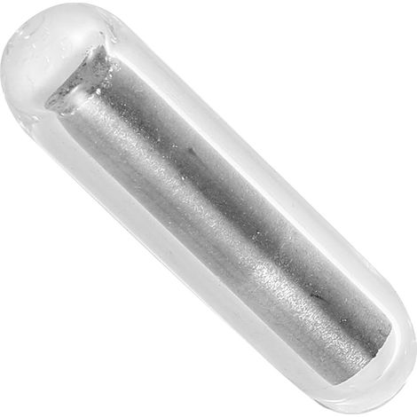 Tige D'agitateur Magnétique Solide et Sûr 8x32mm en Ptfe et Verre Argentée Barre D'agitation Magnétique pour Laboratoire Adaptée aux Expériences Scientifiques (1/5)