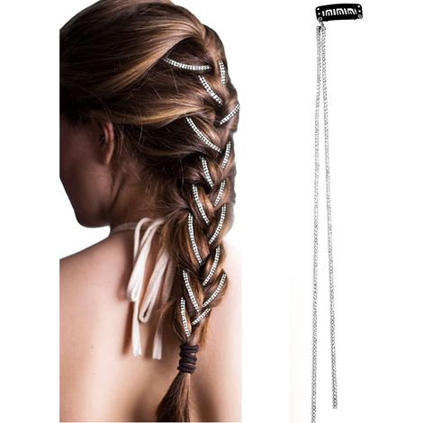 Pinces à cheveux pompon punk Chaîne avec pinces (1/5)