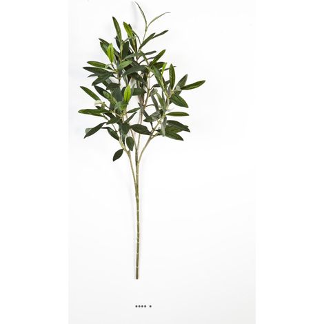Branche d'olivier artificielle, 4 ramures, H 50 cm