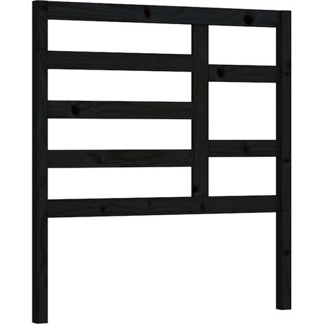 Maison Exclusive - Cabecero de cama madera maciza de pino negro 8 (1/5)