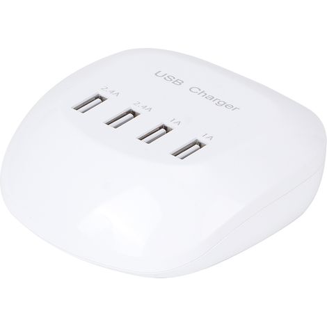 Intelligentes 4-Port-Universal-USB-Tischladegerät für Mobiltelefone, 2,4 A, 100–240 V, EU-Stecker (1/5)