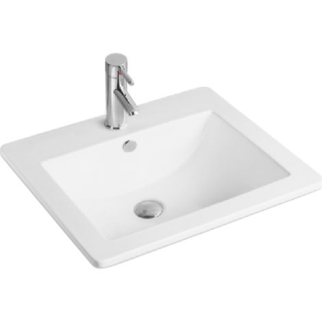 Mexen Salma lavabo encastré dans le comptoir 53 x 46 cm, Blanc - 25365300 (1/2)