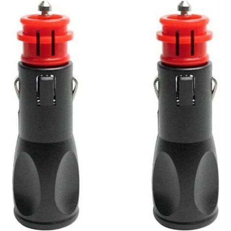 Cigarette lighter plug (male), cigarette lighter adapter (male), cigarette lighter plug (male), plug for European 12V cigarette lighter adapters – 2 pieces (1/4)
