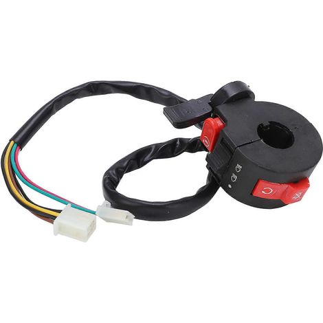 Interrupteur de démarrage/coupe-circuit côté gauche (7 fils, 22 mm) pour guidon de quad/moto tout-terrain PIT PRO. (1/5)