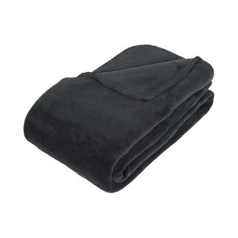 Couverture Plaid Microfibre XL Doux Moelleux et Chaud – 180x230cm - anthracite (1/3)