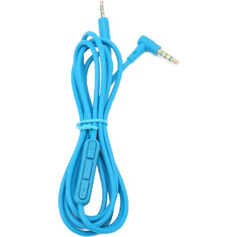 Ersatz-Audiokabel für QC25/QC35-Kopfhörer mit eingebautem Mikrofon und Lautstärkeregler (blau) (1/5)