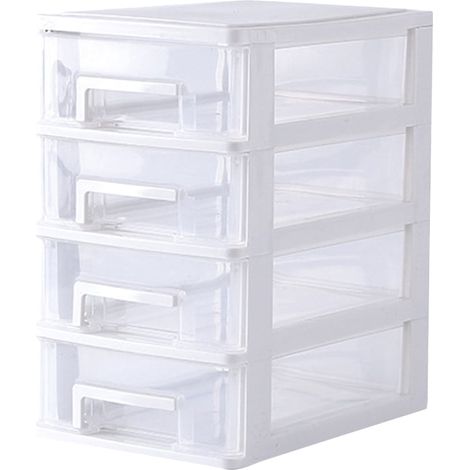 Unidad de almacenamiento de plástico, 25,221,115,2 cm, fabricada en material PP, 4 niveles, multifuncional. (1/4)