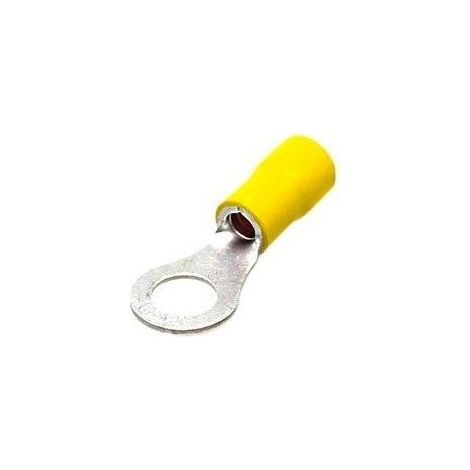 Borne ronde isolée 4,3 / 4-6mm Jaune 50 pcs