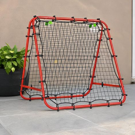 But de football coloris rouge en pE acier 100 x 95 x 90 cm (1/5)