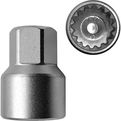 Porsche Radsicherungsmutteradapter-Ersatzschlüssel-Steckschlüssel Nr. 62 Ausbauwerkzeug