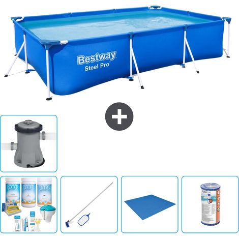 Bestway Bestway Steel Pro Rectangulaire - 300x201x66 cm - 6-pièces S22080 (1/5)