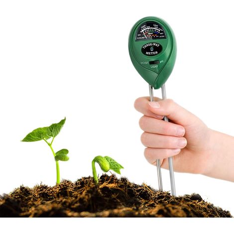Bodentester, 3-in-1-Feuchtigkeitsmesser für Pflanzen, Licht- und pH-Tester für Haus, Garten, Rasen, Landwirtschaft, Innen- und Außenbereich (1/5)