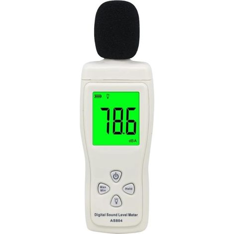 Sonómetro digital AS804, decibelios 30d-130dB, herramienta de diagnóstico, comprobador de monitorización, analizador detector de ruido, dB (1/5)