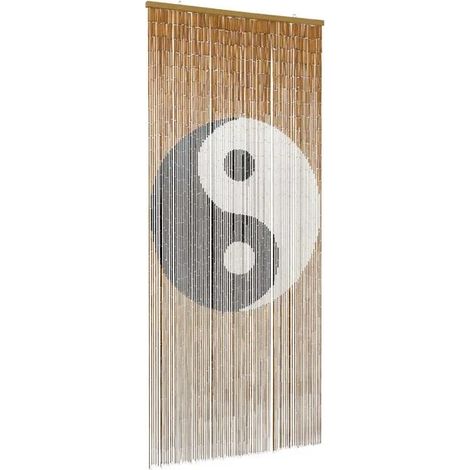 Rideau moustiquaire coloré pour porte, 200 x 90 cm, en bambou. (1/5)