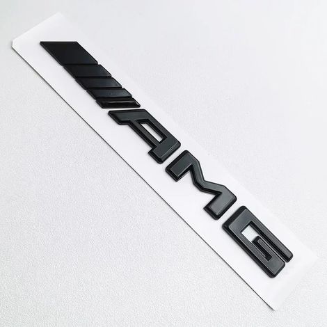 (Noir brillant 17-24) - 1 pièce Logo AMG 3D ABS noir, emblème de coffre, compatible avec Mercedes-Benz W204, W205, W176, W177, W212 et W213, autocollant AMG. (1/5)