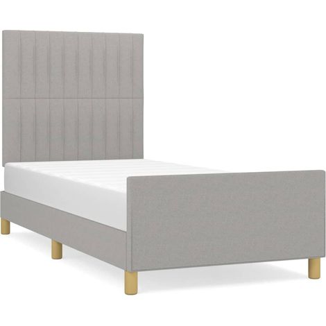 Maison Exclusive - Bettgestell ohne Matratze Hellgrau 100x200 cm