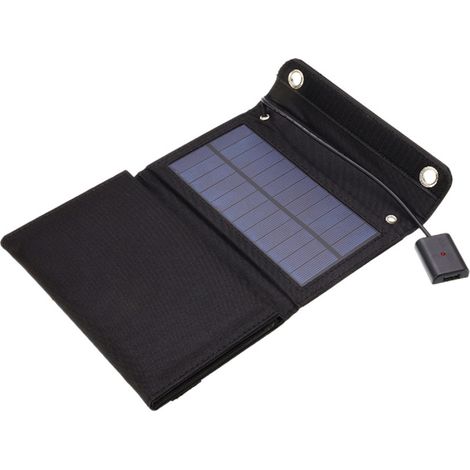 Panneau solaire pliable 15W silicium monocristallin USB portable pour camping randonnée chargeur solaire téléphone extérieur intérieur imperméable IP65 avec mousquetons (1/4)
