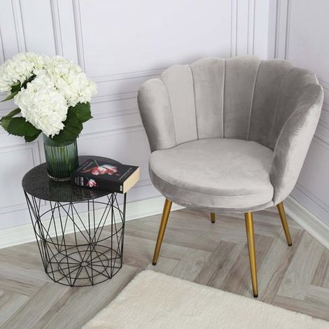 Genesis FLORA Petal Back Scallop Chair - Silver Grey (1/5)