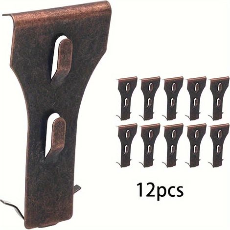 Lot de 12 crochets muraux extérieurs pour briques - Clips de fixation de 5,7 à 6,2 cm pour briques (1/5)